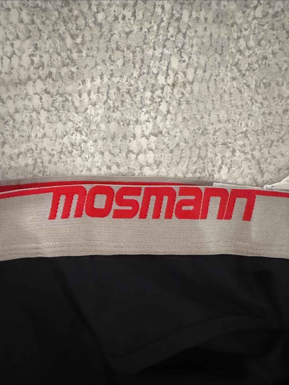 Mosman Men’s Black Briefs with Gray Waistband and Red Logo - Picture 5 of 5